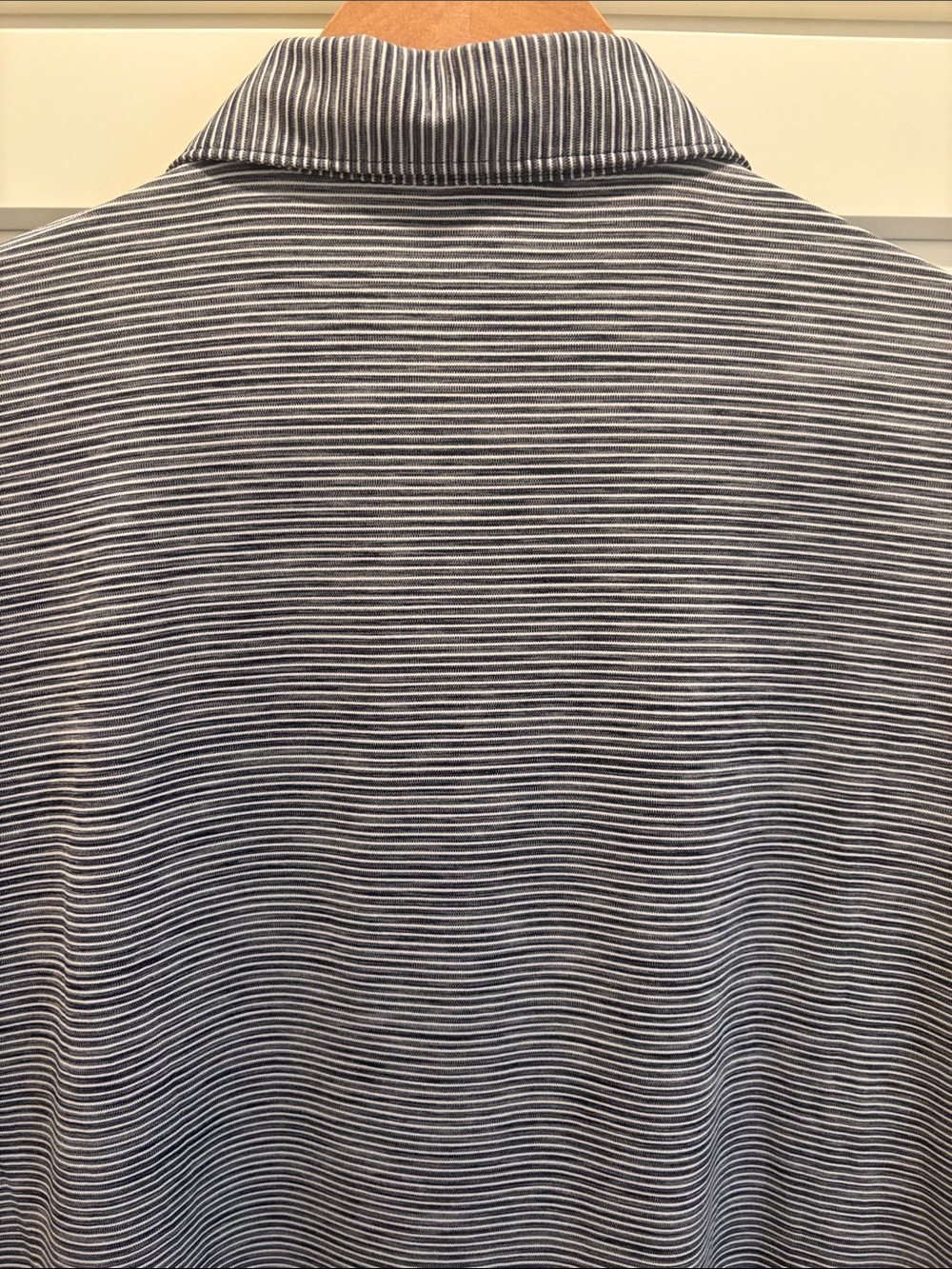 Peter Millar Featherweight Navy and White Fine-Striped Polo - Picture 8 of 11